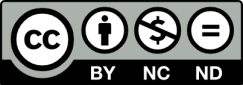 λογότυπο για άδειες χρήσης creative commons by-nc-nd