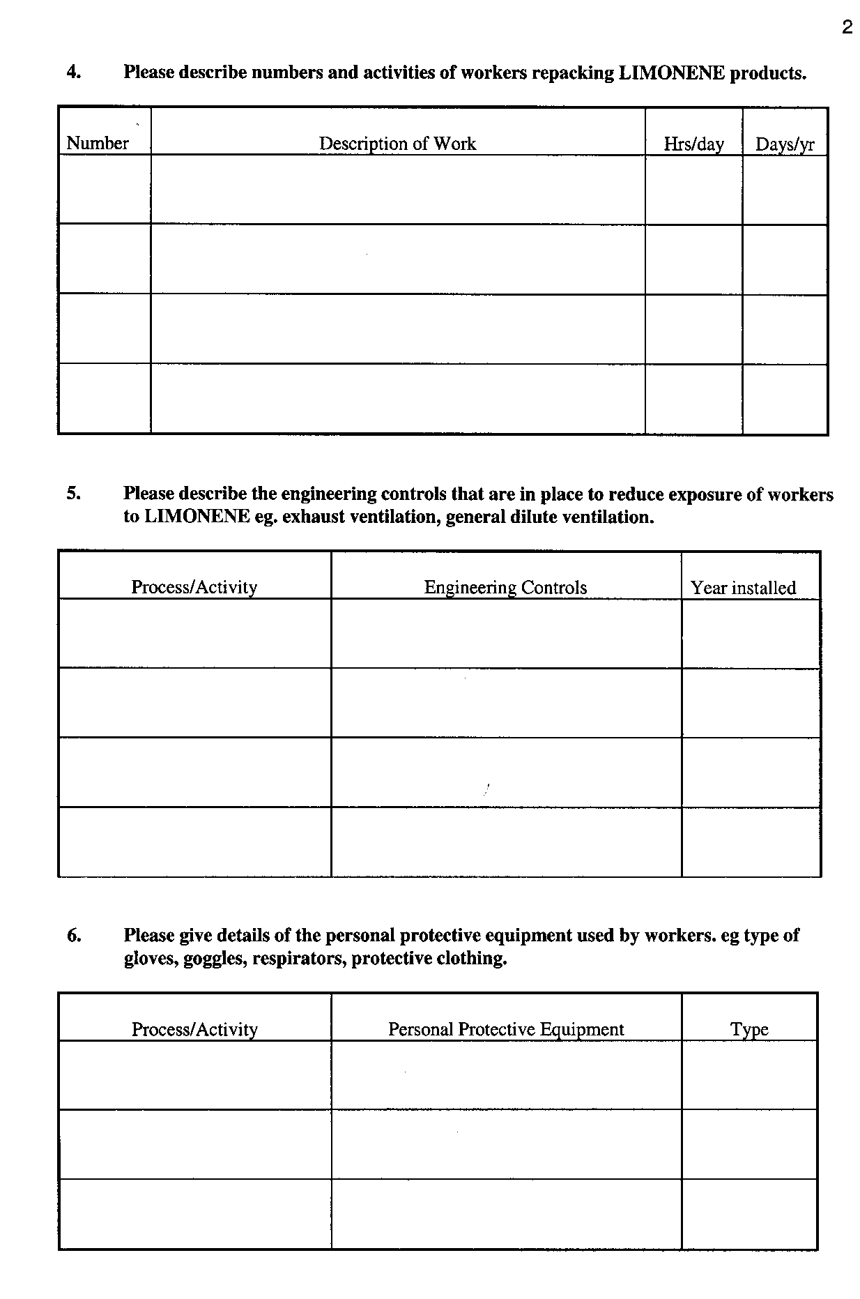 3rd page survey