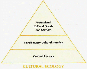 triangle graphic showing the ecology of broward\'s culture