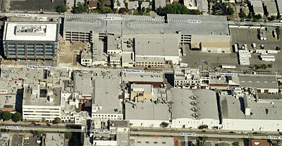 bing maps aerial of sunset gower studios