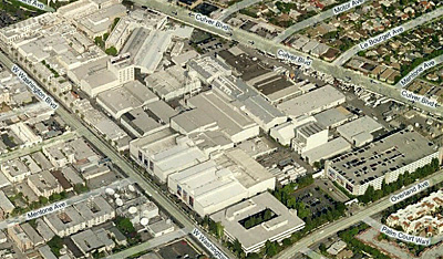 bing maps aerial of sony pictures studios in culver city