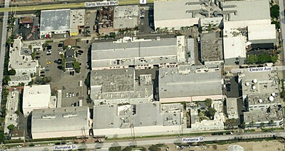 bing maps aerial of hollywood center studios