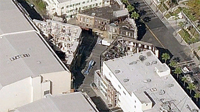 bing maps aerial of fox studios new york streets facades in century city