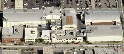 bing maps aerial of red studios in hollywood