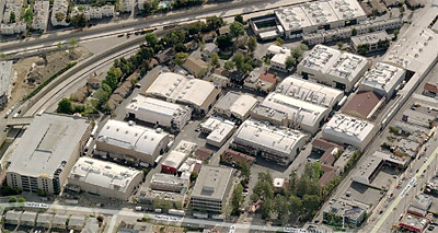 bing maps aerial of cbs studio center in studio city