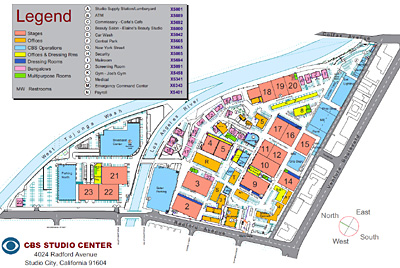 map of cbs studio center