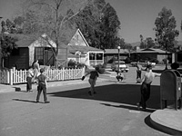 the republic backlot\'s new england street in leave it to beaver