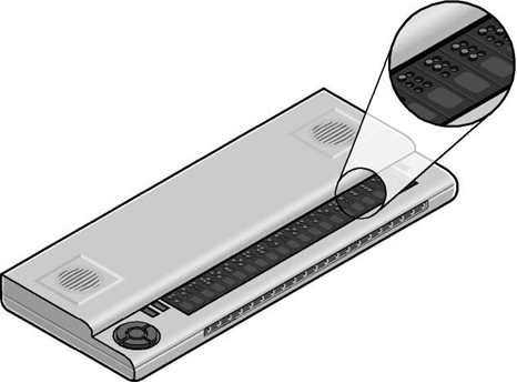 illustration of braille display