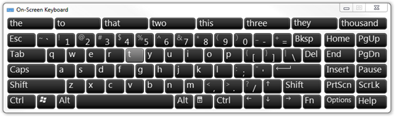 illustration of on-screen keyboard