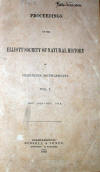 proceedings of the elliott society of natural history of charleston, sc