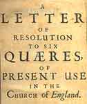 henry hammond\'s a letter of resolution