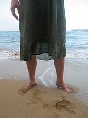 feet in the sand