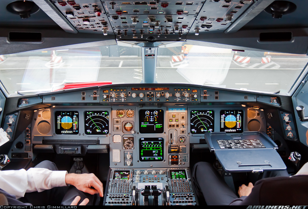 figure 1: airbus a330 cockpit, image of an exemplar a330 cockpit.