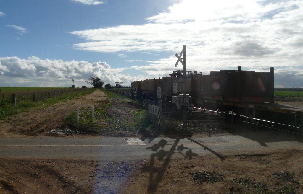 figure 5: approaching level crossing from access track