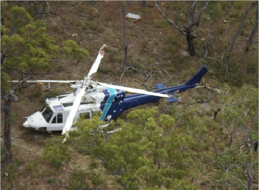 figure 1: helicopter at accident site