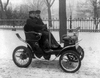 photograph:two men ride an early automobile in about 1901. the first cars looked very different than the cars …