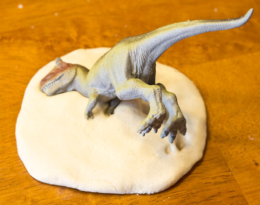 salt dough dinosaur fossil