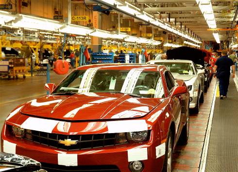 camaro production line at oshawa plant 1 in canada