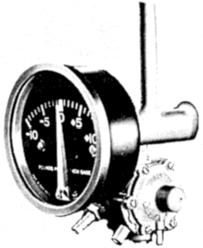 pressure vacuum gauge (which indicates internal gas pressure