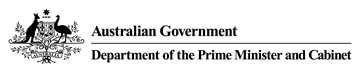 logo of the australian government and the department of the prime minister and cabinet