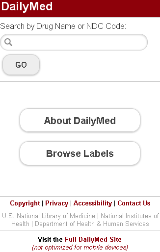 shows the webpage if viewed from a mobile device.