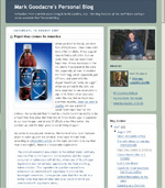 screen capture of blog