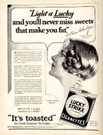 print ad for lucky strike