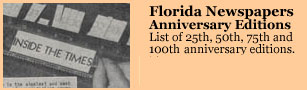 florida journalism history project florida newspapers anniversary editions page