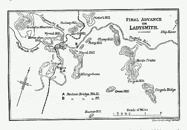 map of the final advance on ladysmith