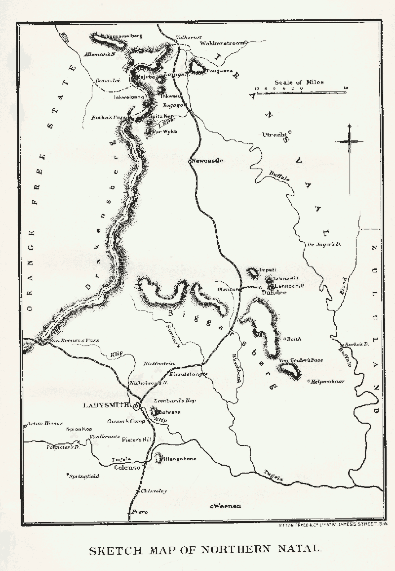 sketch map of northern natal