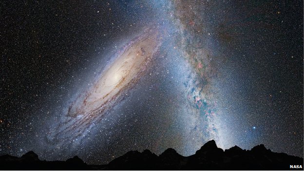 night sky in 3.75bn years from now (nasa; esa; z. levay and r. van der marel, stsci; t. hallas, and a. mellinger)