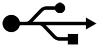 illustration of the usb connection symbol