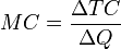 mc=\frac{\delta tc}{\delta q}