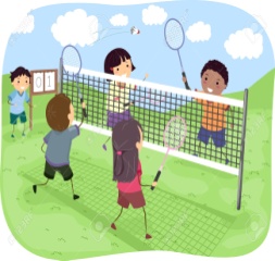 image result for children playing badminton