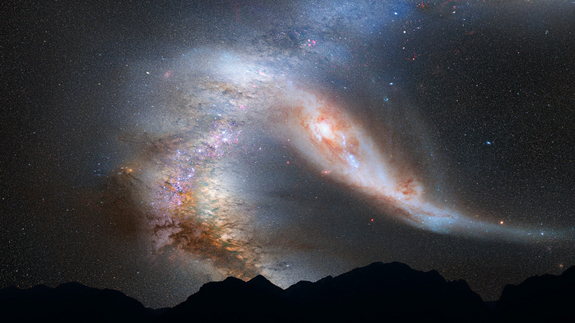 andromeda galaxy and the milky way collision