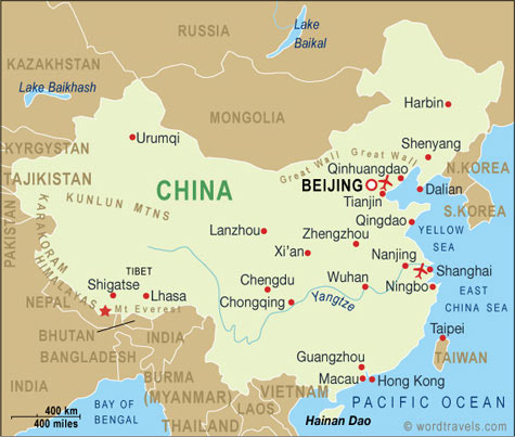 china map.