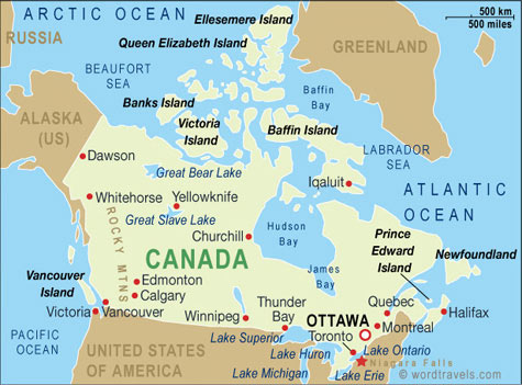 canada map.