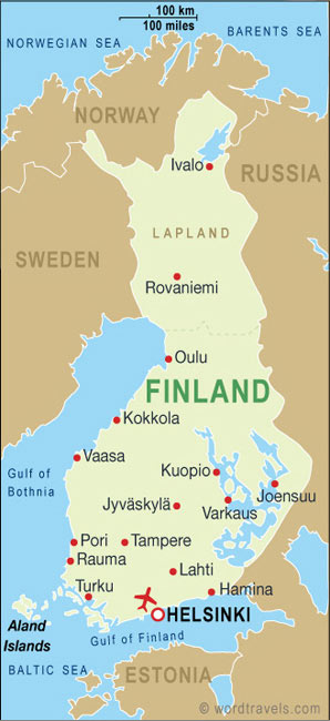 finland map.