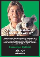 a poster from irwin\'s quarantine matters! campaign.
