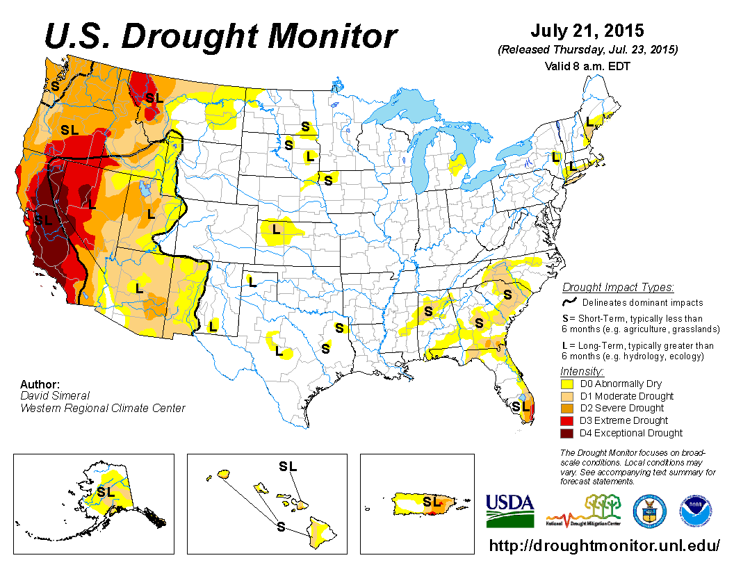 current u.s. drought monitor