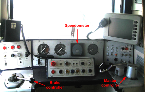 driver\'s control console of 570m. 