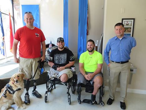 we always love a visit from hfot veterans! a few were in town participating in our annual golf classic fundraiser on monday and stopped by the hfot headquarters for breakfast yesterday morning. pictured here from left to right: bradley walker, michael frazier, bryant jacobs and adam kisielewski.