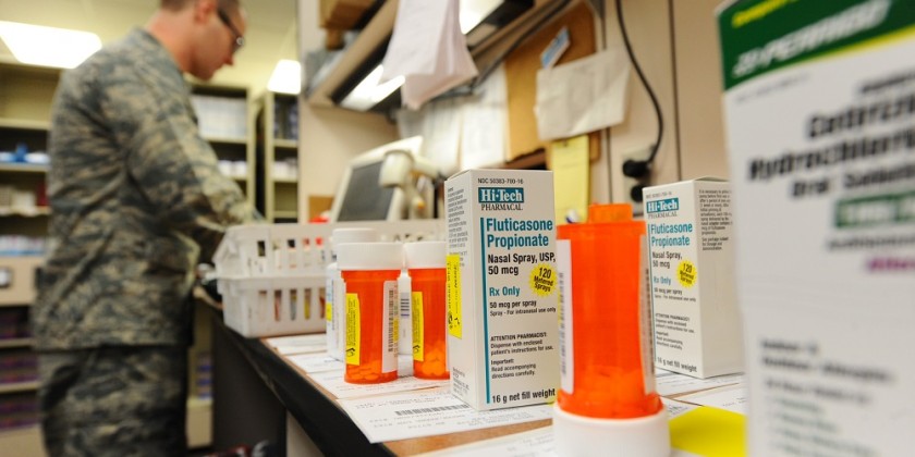 capt. richard boyd, 28th medical support squadron staff pharmacist, processes medications at the pharmacy on ellsworth air force base, s.d., oct. 25, 2011. boyd ensures patient’s safety by tracking their medications and the dosage levels.