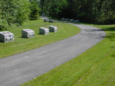 picture of a cemetery\'s memorial walk.