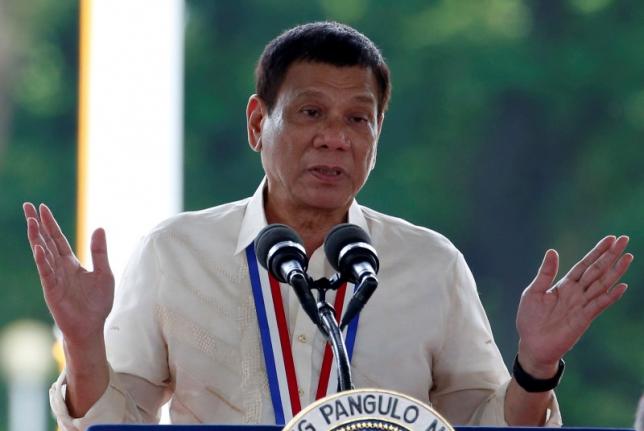 philippine president rodrigo duterte speaks during a national heroes day commemoration at the libingan ng mga bayani (heroes\' cemetery) in taguig city, metro manila in the philippines august 29, 2016. reuters/erik de castro