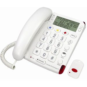 picture of telemergency amplified talking big button phone with