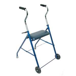 steel walker with wheels and seat overall width 26