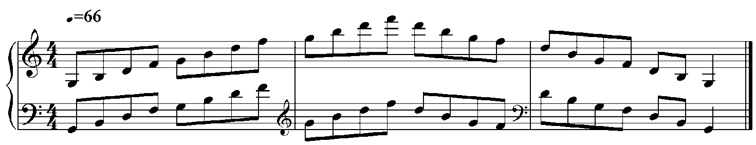 harp stage 2 dominant 7th crotchet=66