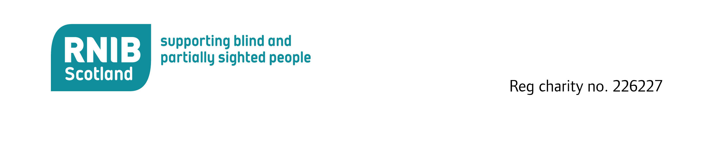 logo rnib scotland supporting blind and partially sighted people registered charity number 226227