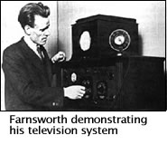 farnsworth demonstrationg his television system